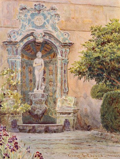 Italienische Gärten: Villa Arson, Venusbrunnen von George Samuel Elgood