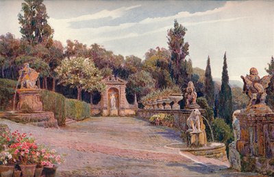 Oberer Terrasse, Villa Imperiale, Genua von George Samuel Elgood
