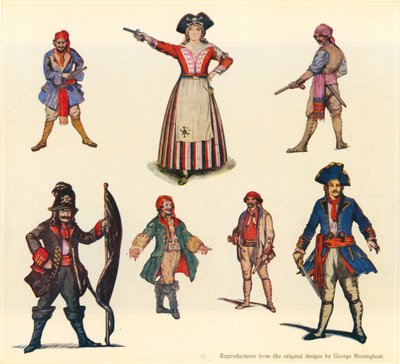 Entwürfe für Die Piraten von Penzance von George Sheringham