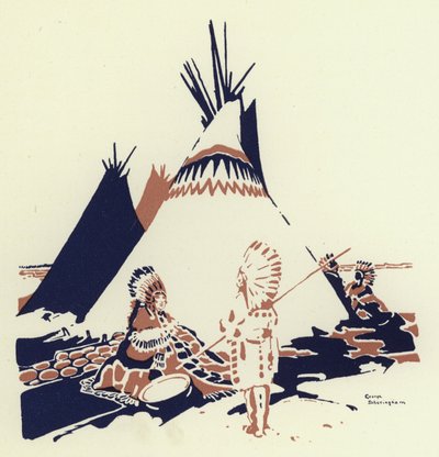 Also zogen sie Lose, um zu sehen, wer ihn im Wald suchen sollte von George Sheringham