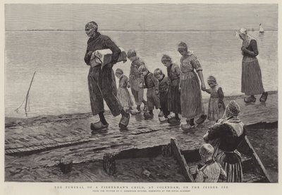 Die Beerdigung eines Fischerjungen in Volendam, am Zuiderzee von George Sherwood Hunter