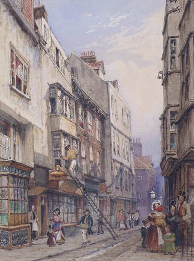 Bell Yard in der Nähe der Chancery Lane, London, 1835 von George Sidney Shepherd