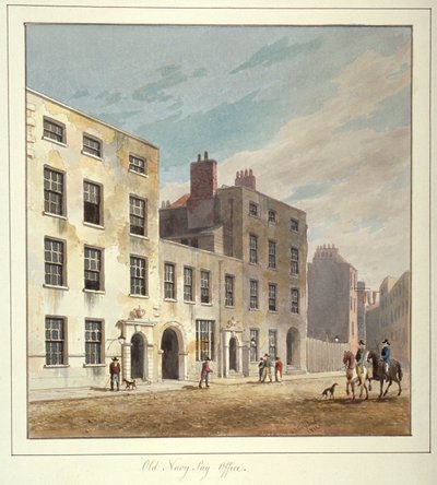 Das alte Marinezahlungsbüro, Old Broad Street, City of London, 1811 von George Sidney Shepherd