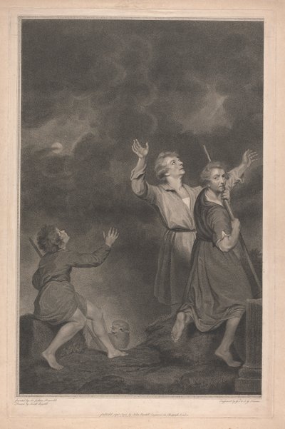 Westfenster der Kapelle, New College Oxford, Anbetung der Hirten, aus der Geburtsszene von George Siegmund Facius