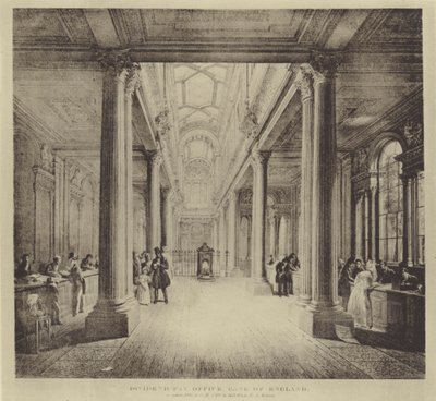 Das Dividendenauszahlungsbüro, Bank of England von George Snr (after) Scharf