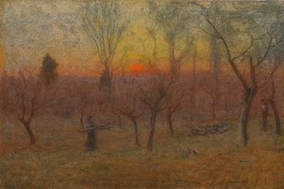 Holz sammeln, Montclair, New Jersey, 1889 von George Snr. Inness
