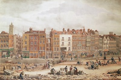 Ansicht der High Street Southwark als alte Straße von George Snr Scharf