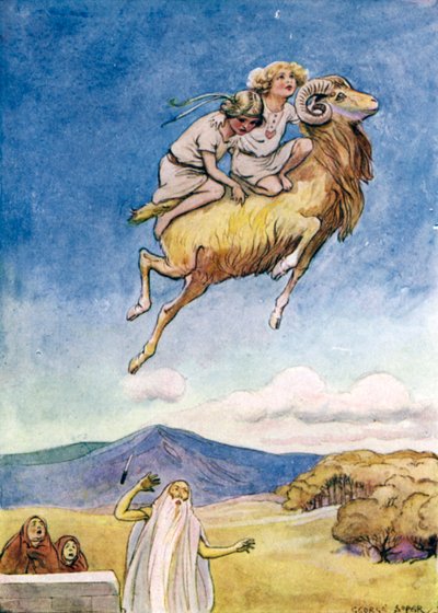 Jason und die Argonauten: "Der goldene Widder nahm sie auf seinen Rücken und verschwand" von George Soper