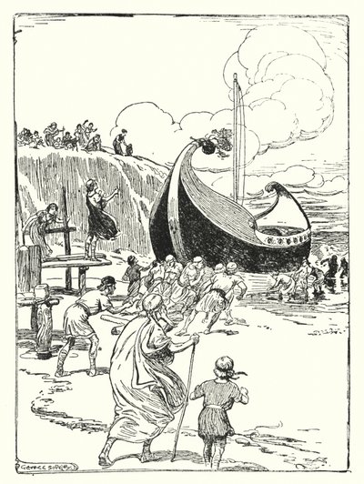 Jason und die Argonauten: "Das gute Schiff Argo sprang vom Sand auf die Rollen und stürzte vorwärts wie ein tapferes Pferd" von George Soper