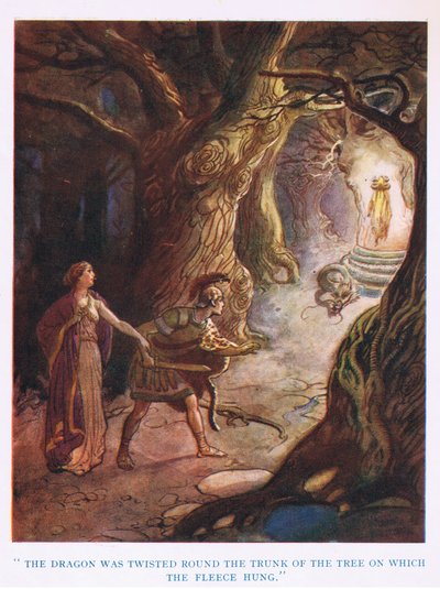 Das Goldene Vlies: Der Drache war um den Stamm des Baumes gewunden, an dem das Vlies hing. von George Soper