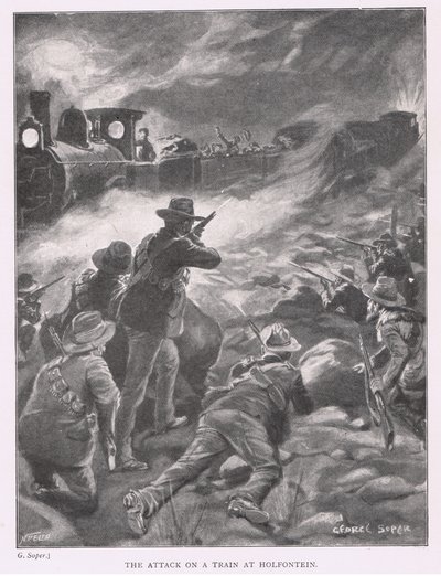 Der Angriff auf einen Zug bei Holfontein von George Soper