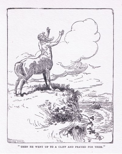 Dann ging sie die Klippe hinauf und betete für sie, aus The Heroes, veröffentlicht von George Allen und Unwin 1929 von George Soper