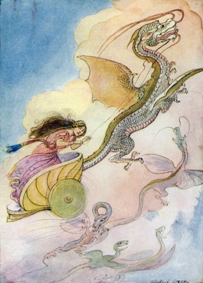 Theseus: "Medeia rief ihren Drachenwagen" von George Soper