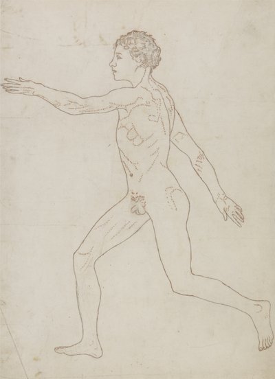 Studie der menschlichen Figur, Seitenansicht, aus 