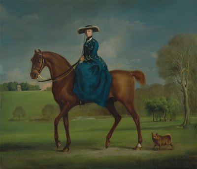 Die Gräfin von Coningsby im Kostüm der Charlton Jagd von George Stubbs