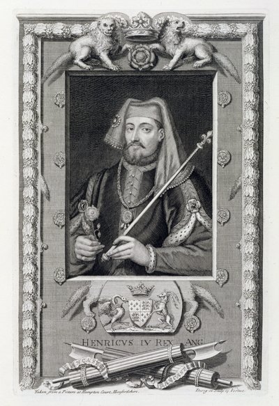 Heinrich IV. (1367-1413) König von England ab 1399, nach einem Gemälde in Hampton Court, graviert vom Künstler von George Vertue