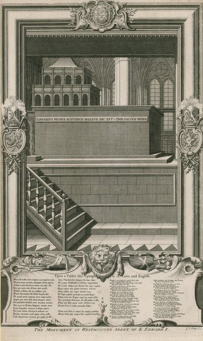 Das Denkmal von König Edward I. von George Vertue
