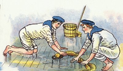 Deck schrubben von George Washington Lambert