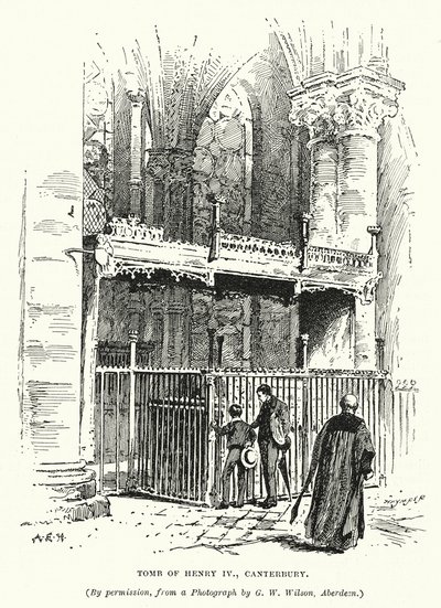 Grab von König Heinrich IV., Kathedrale von Canterbury von George Washington Wilson