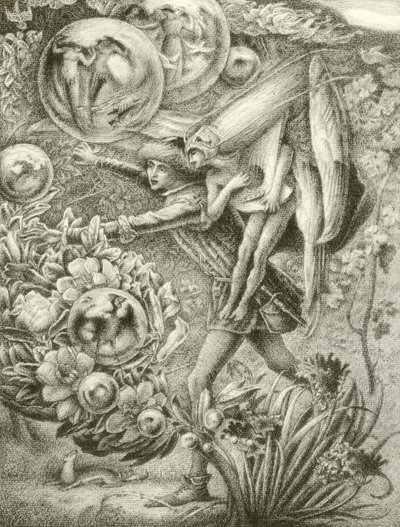 Ferdinand und Ariel (Gravur) von George Woolliscroft Rhead