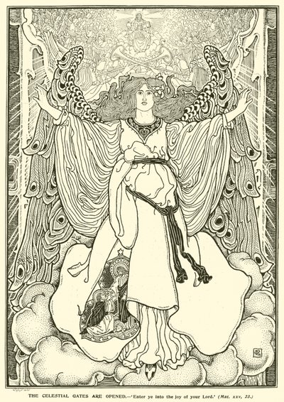 Die himmlischen Tore werden geöffnet von George Woolliscroft Rhead