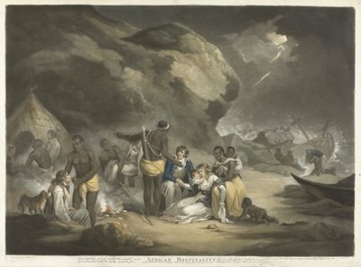 Afrikanische Gastfreundschaft, veröffentlicht 1791 von George after Morland
