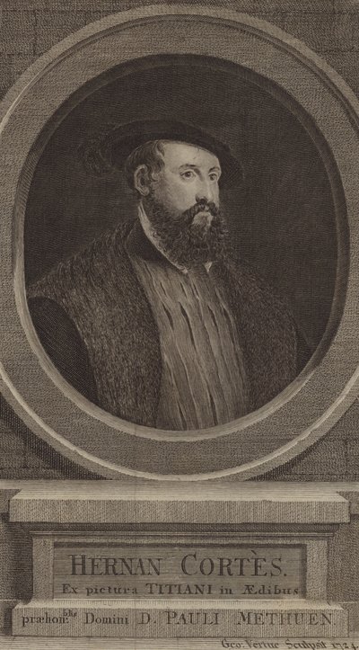 Hernan Cortes, spanischer Konquistador von George after Vertue