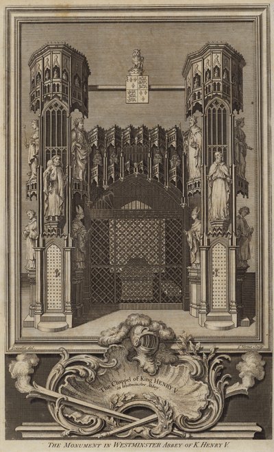Denkmal in der Westminster Abbey von König Heinrich V. von George after Vertue