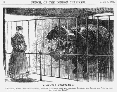 Ein sanfter Vegetarier, 1869 von George du Maurier