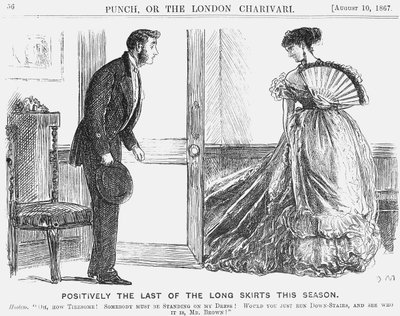 Positiv das letzte der langen Röcke dieser Saison, 1867 von George du Maurier