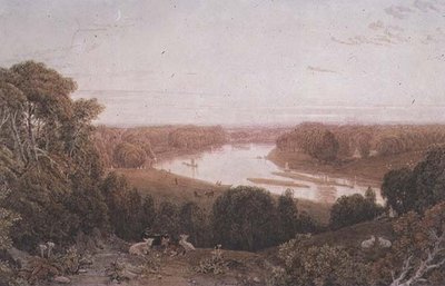 Blick vom Richmond Hill, Surrey von George the Younger Barret
