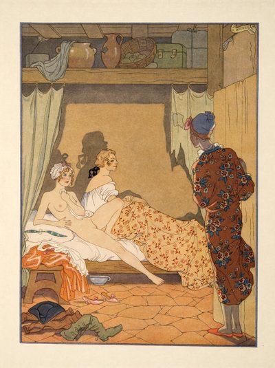 Schlafzimmerszene, Illustration aus 