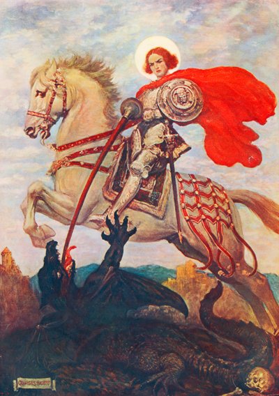 Unser altes Wort des Mutes, heiliger St. Georg von Georges Bertin Scott
