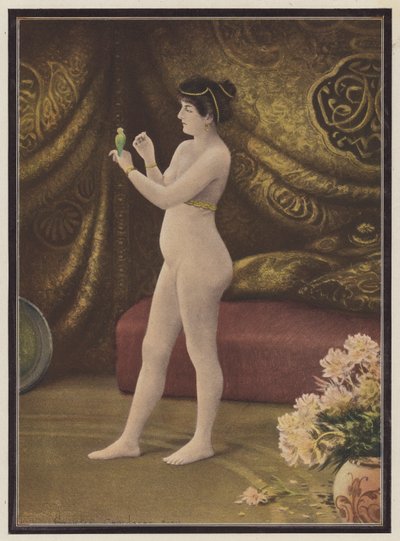 Der Liebling, Frau mit einem Haustier von Georges Croegaert