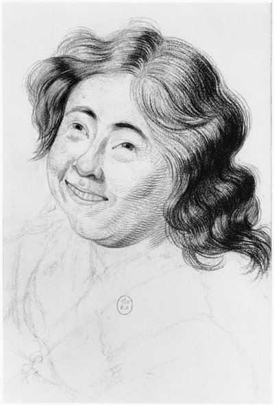 Idiot, Illustration aus einem unveröffentlichten Traktat von Jean Etienne Dominique Esquirol über die Verrückten des Salpetriere-Asyls, ca. 1818 von Georges Francois Gabriel
