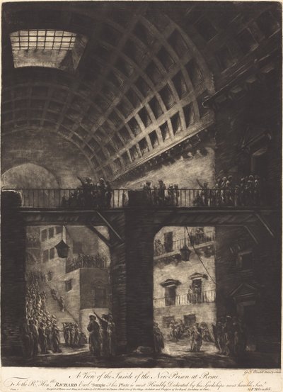 Ansicht des Inneren des neuen Gefängnisses in Rom von Georges François Blondel