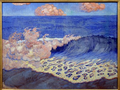 Blaue Marine, Welleneffekte. Gemälde von Georges Lacombe (1868-1916) von Georges Lacombe