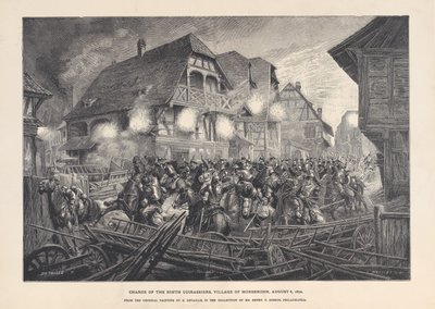 Angriff der neunten Kürassiere, Dorf Morsbronn, 6. August 1870, 1874-1900 von Georges Léon Alfred Perrichon