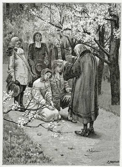Mariage d’Ethel et d’Ordener - Illustration aus Han d’Islande, 19. Jahrhundert von Georges Marie Rochegrosse