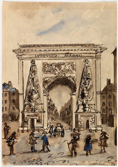 Eingang zum Faubourg Saint-Martin von Georges Michel