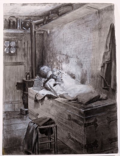 Der lachende Mann - Die schlafenden Kinder, von Rochegrosse von Georges Rochegrosse