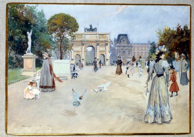 Blick auf den Tuileriengarten in Paris von Georges Stein