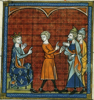 Vertreibung der Juden, aus Chroniques de France ou de St Denis, 14. Jahrhundert von Georgia Levan Ramishvili from Tbilisi