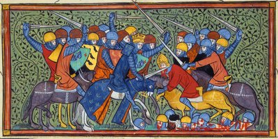 Karl Martell in der Schlacht von Tours, Große Chroniken von Frankreich von Georgia Levan Ramishvili from Tbilisi