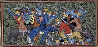 Karl Martell besiegt Eudo und die Sarazenen, Grandes chroniques de France von Georgia Levan Ramishvili from Tbilisi