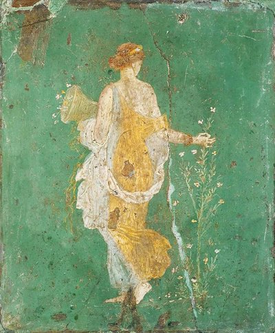 Flora, Fresko Villa von Ariadne in Stabiae bei Pompeji, ca. 15-45 n. Chr. von Georgia Levan Ramishvili from Tbilisi