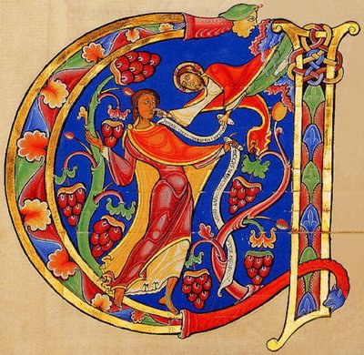 Gott spricht zu Jeremia, Winchester-Bibel, 1160-75 von Georgia Levan Ramishvili from Tbilisi