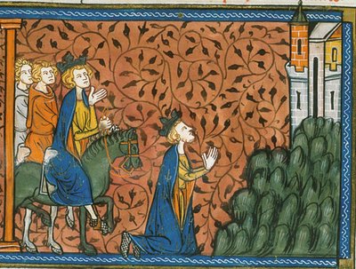 Ludwig IX. auf Pilgerreise nach Nazareth, aus Chroniques de France ou de St Denis, 14. Jahrhundert von Georgia Levan Ramishvili from Tbilisi