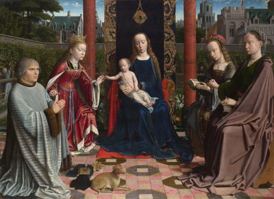 Die Jungfrau und das Kind mit Heiligen und Stifter von Gerard David