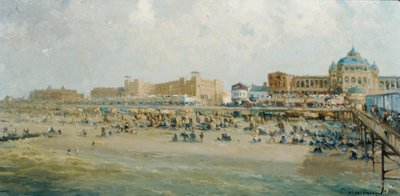 Ein Sommertag am Strand von Scheveningen beim Kurhaus von Gerard Delfgaauw